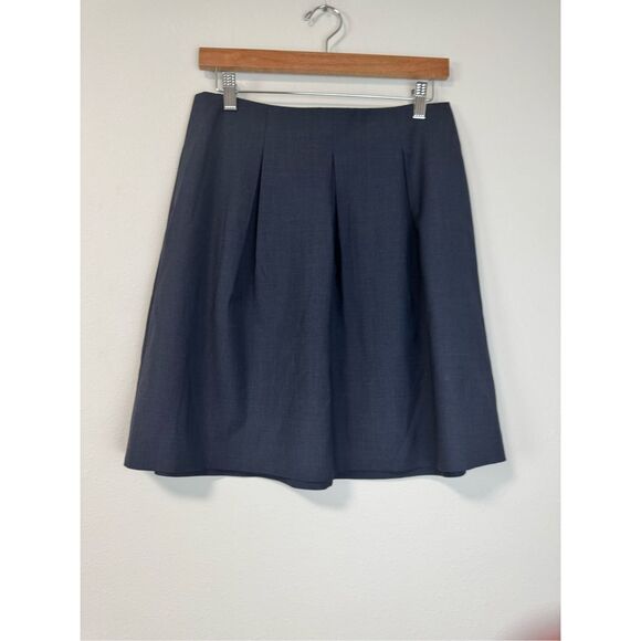 Theory Navy Blue 96% Wool Blend Skirt Size 8 - Picture 2 of 7